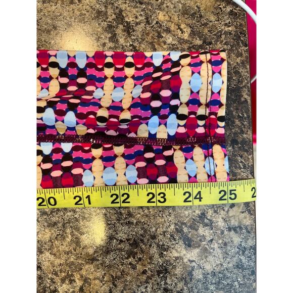 Free People Movement Multi Color Pink Blue Geometric Print Leggings XS - Picture 6 of 6